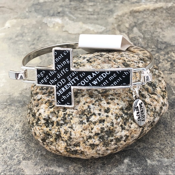 Fashion Jewelry Jewelry - 🍀CLOSEOUT🍀 Serenity Prayer Hook Bangle Bracelet